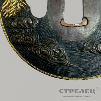 фото — цуба «дракон в небесах», подписная. япония
